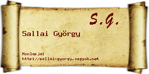 Sallai György névjegykártya