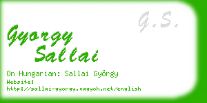 gyorgy sallai business card