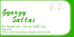 gyorgy sallai business card
